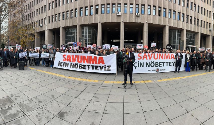 Tutuklu Avukatlar İçin Mersin Barosu’ndan Savunma Nöbeti