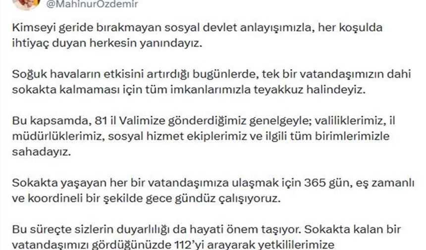 Bakan Göktaş'tan Soğuk Hava Mesajı: "Teyakkuz Halindeyiz"