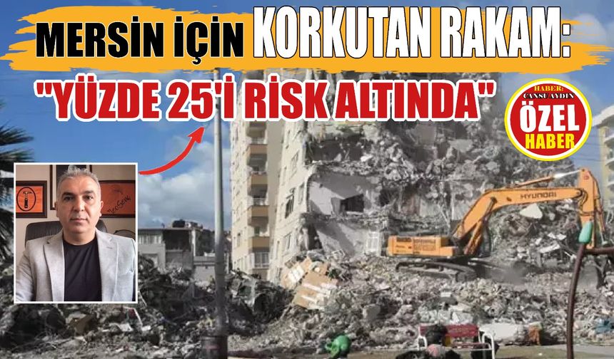 Mersin İçin Korkutan Rakam: "Yüzde 25'i Risk Altında"