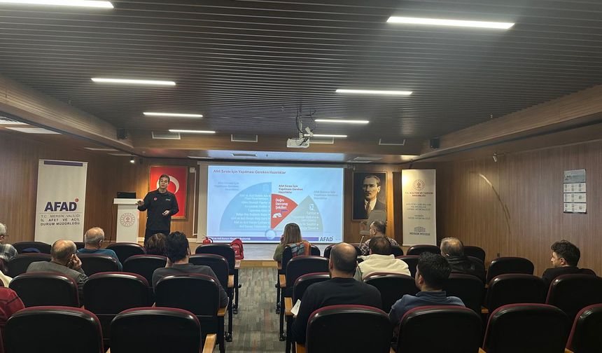 AFAD’dan Mersin Denizcilik Müzesi personeline afet farkındalık eğitimi