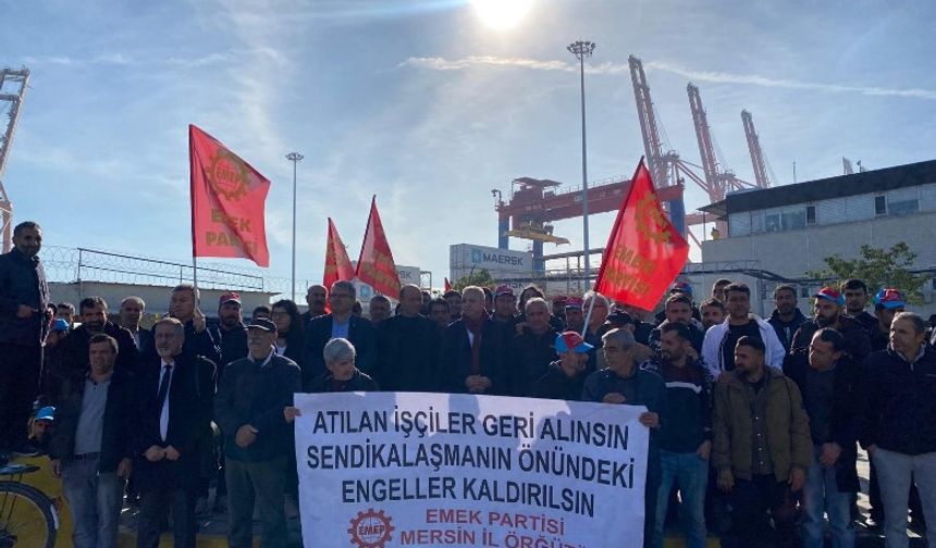 İşten Çıkarılan Liman İşçileri Eylemlerini Sürdürüyor