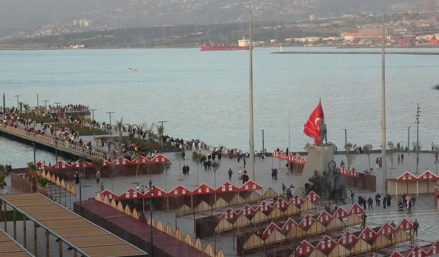 Yağışlardan sonra vatandaşlar sahile akın etti