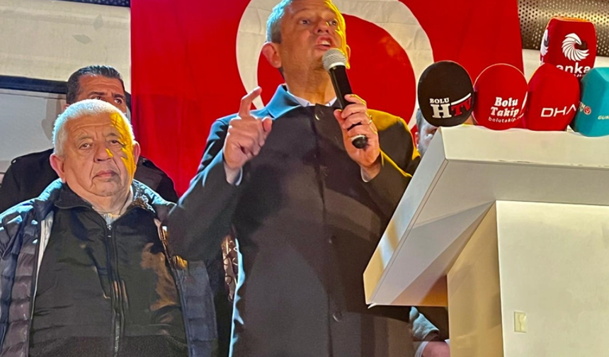 CHP Genel Başkanı Özgür Özel, Bolu Belediye Başkanı Tanju Özcan’a destek için Bolu’ya geldi