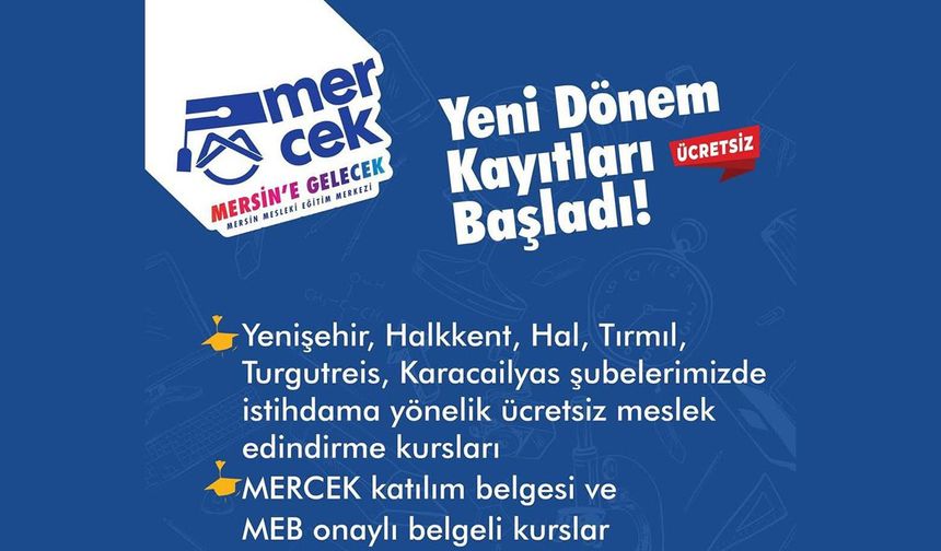 MERCEK’te Yeni Dönem Kurs Kayıtları Başladı