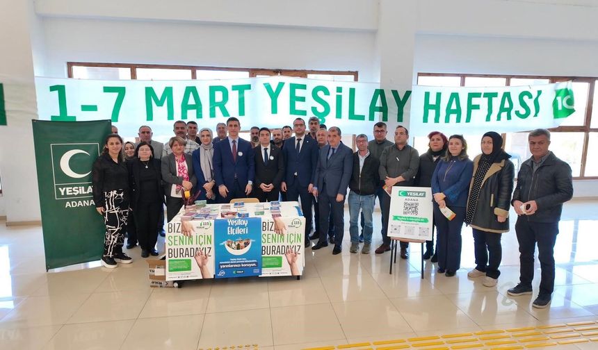 Yüreğir Kaymakamlığında Yeşilay Haftası standı açıldı