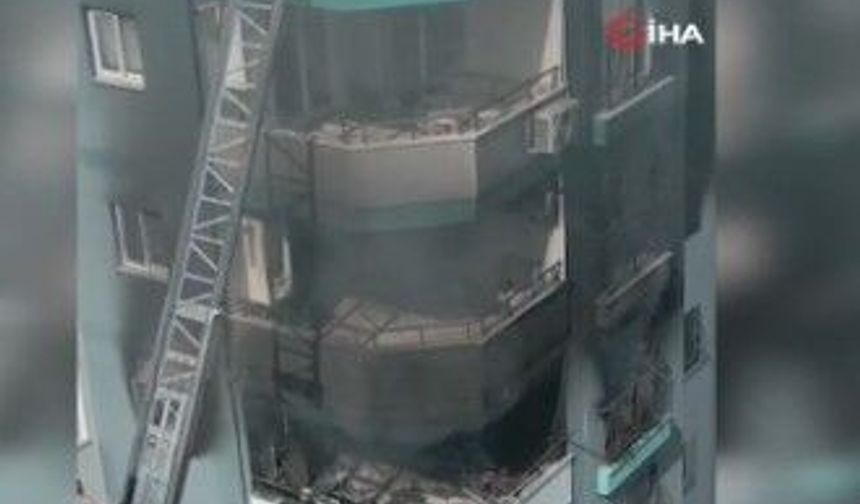 Adana'da apartmanın 10'uncu katında yangın çıktı