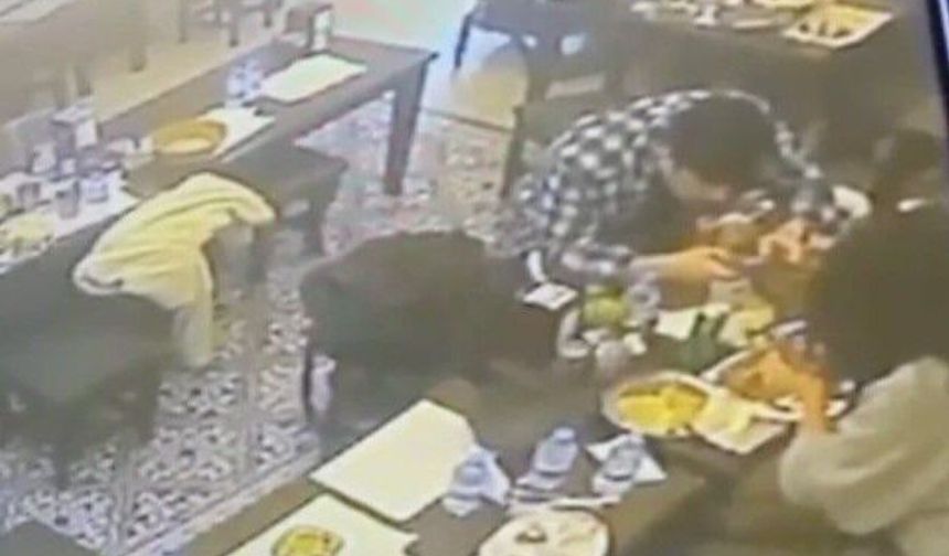 Yemek yerken dudağını böcek ısırdı