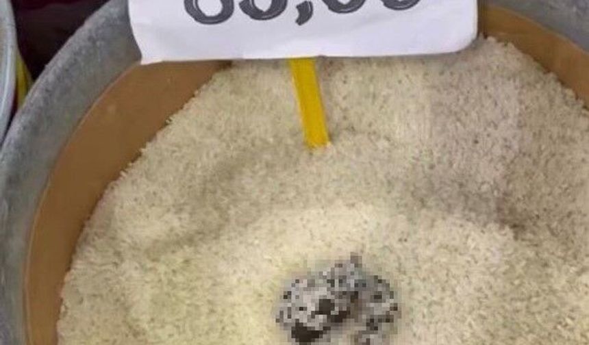 Mersin’de skandal görüntü: Pirinçten kedi dışkısı çıkan markete ceza