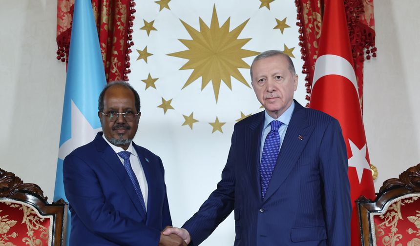 Cumhurbaşkanı Erdoğan, Somali Cumhurbaşkanı Hasan Şeyh Mahmud ile bir araya geldi