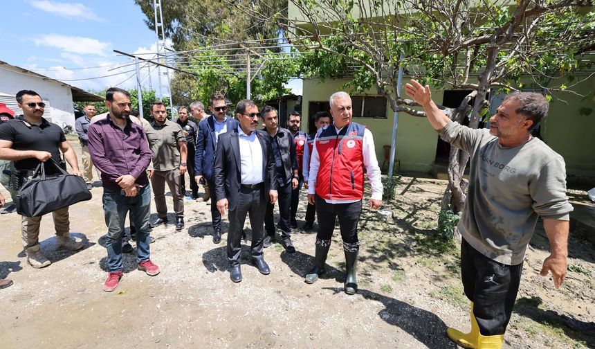 Su baskınlarından etkilenen bölgede inceleme çalışmaları