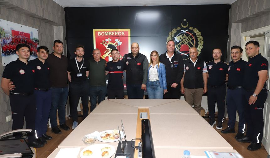 Mersin itfaiyesinin AKOM sistemi İspanyol heyeti etkiledi