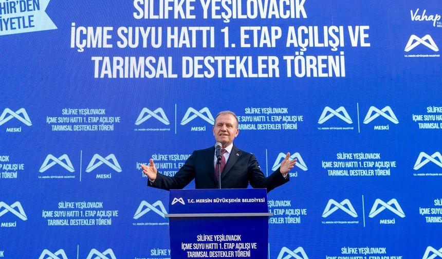 Başkan Seçer ve Meral Seçer, ‘Silifke Yeşilovacık İçme Suyu 1. Etap Açılışı ve Tarımsal Destekler Töreni’ne katıldı