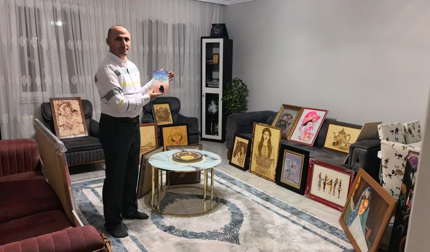 İlkokulda başlayan resim tutkusunu bin tabloya döktü