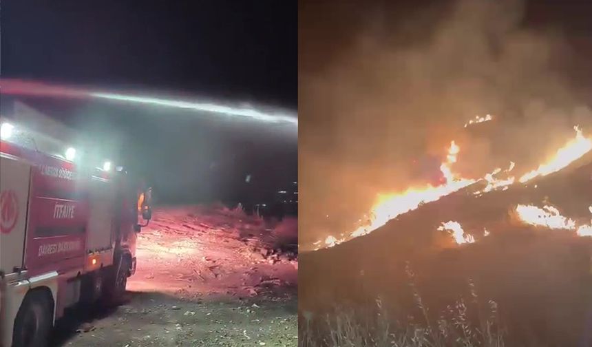 Mersin'de çöp sahasında çıkan yangın ormanlık alana sıçradı