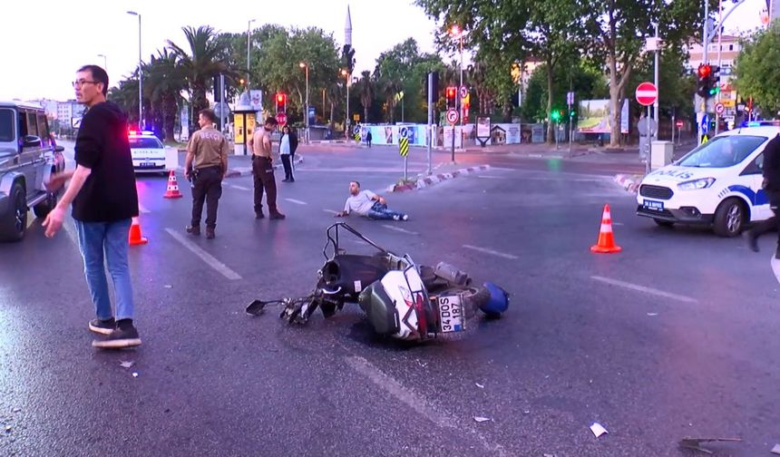 Bu da motosikletlerin zincirleme kazası