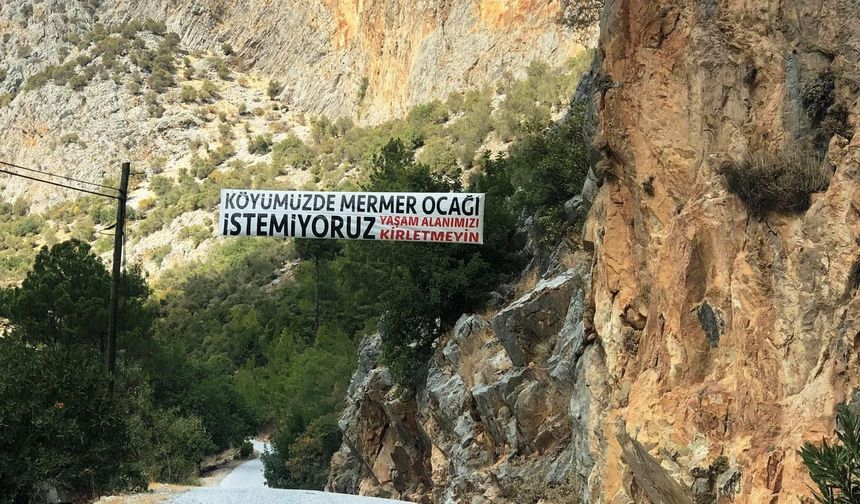 Korucuk ve Ovabaşı halkı mermer ocağına geçit vermedi