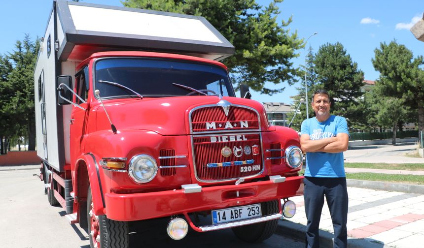 1975 Model kamyonu karavan yaptı