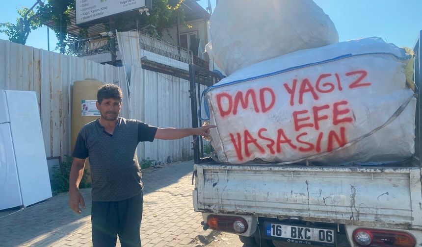 Kağıt toplayıcılarından DMD’li Yağız Efe'ye destek