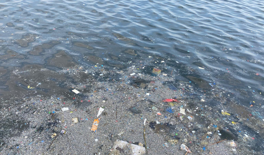 Mersin’de balıkçı barınağı istikametinde deniz kirliliği dikkat çekiyor
