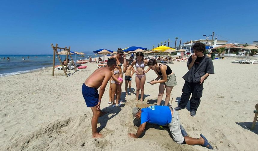 Caretta carettanın 68 yumurtası koruma altına alındı