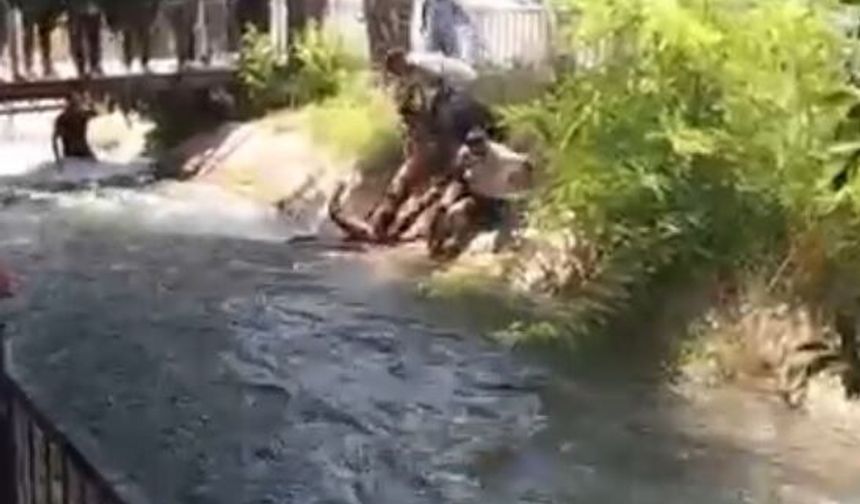 Tarsus'ta sulama kanalına düşen çocuk kurtarıldı