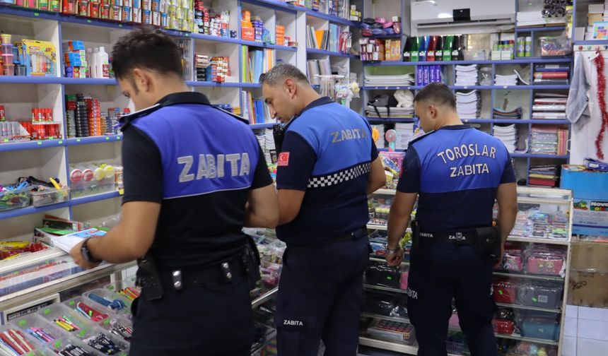Toroslar’da kırtasiye ürünleri denetimden geçti