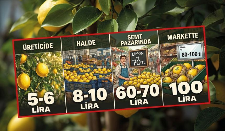 Limonun fiyatı tarladan markete 20 katına çıkıyor