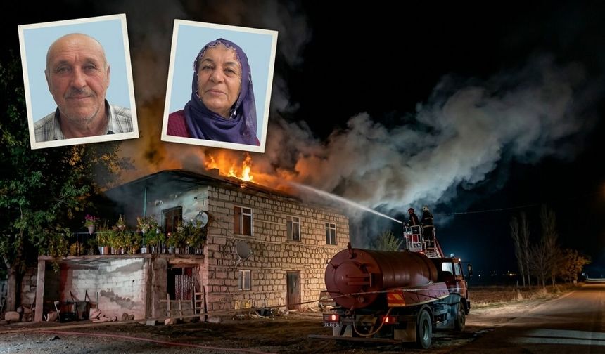 Ev yangınında yaşlı çift hayatını kaybetti