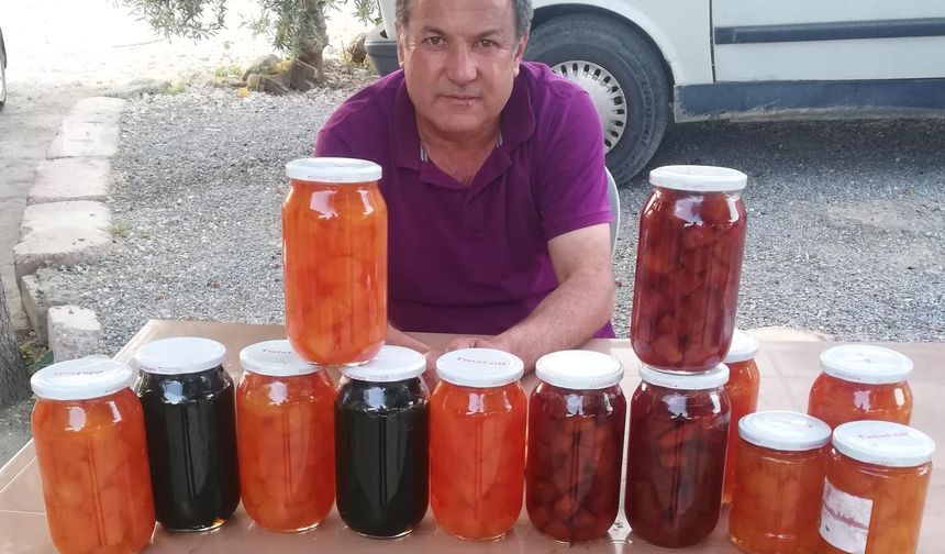Odun ateşinde yapılan reçellere yoğun ilgi