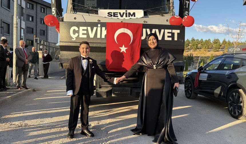 Şehit çocuğu Eyüphan’a TOMA’lı düğün konvoyu