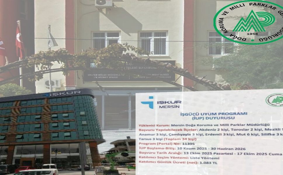 Mersin’de 34 Kişiye İŞKUR Destekli İş İmkanı!