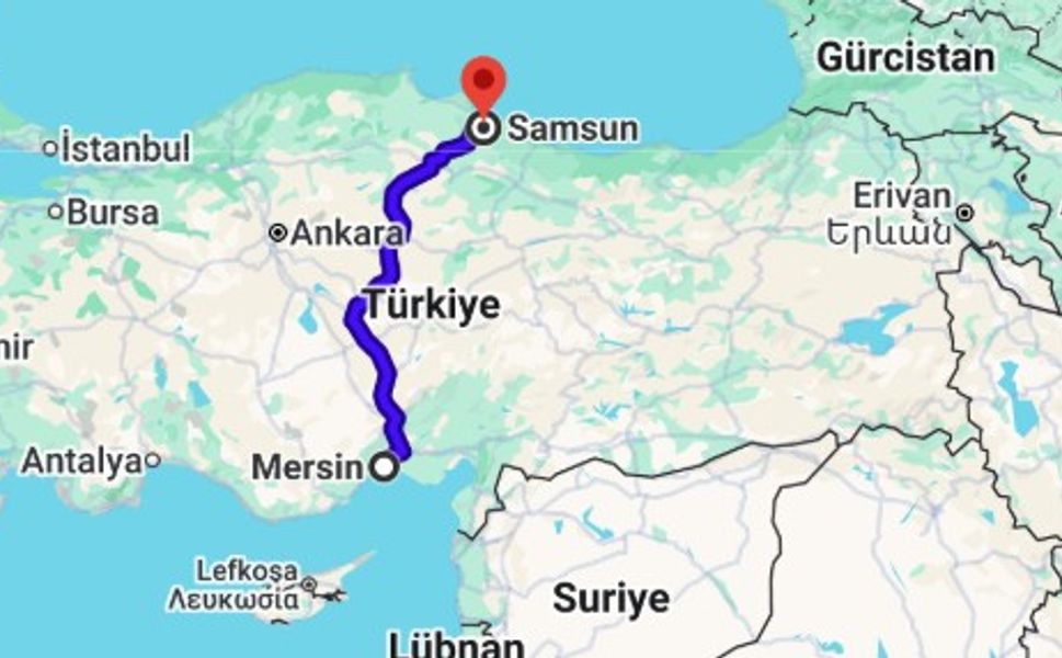 Akdeniz'den Karadeniz'e Uzun Yolculuk: Mersin-Samsun Arası Kaç Kilometre?