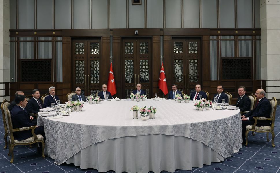 Cumhurbaşkanı Erdoğan, yasama, yürütme ve yargı organlarının temsilcileriyle görüştü