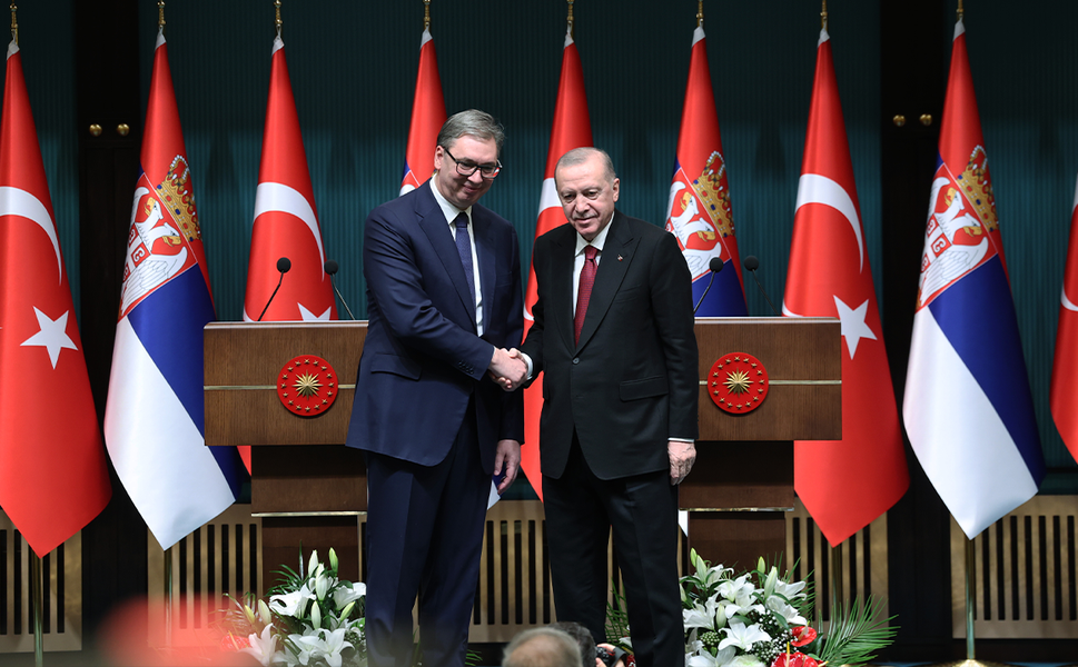 Cumhurbaşkanı Erdoğan, Sırbistan Cumhurbaşkanı Vucic’i Resmi Törenle Karşıladı