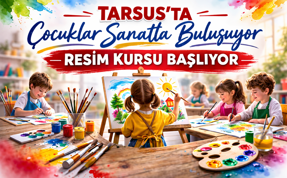 Tarsus’ta çocuklar sanatla buluşuyor: resim kursu başlıyor