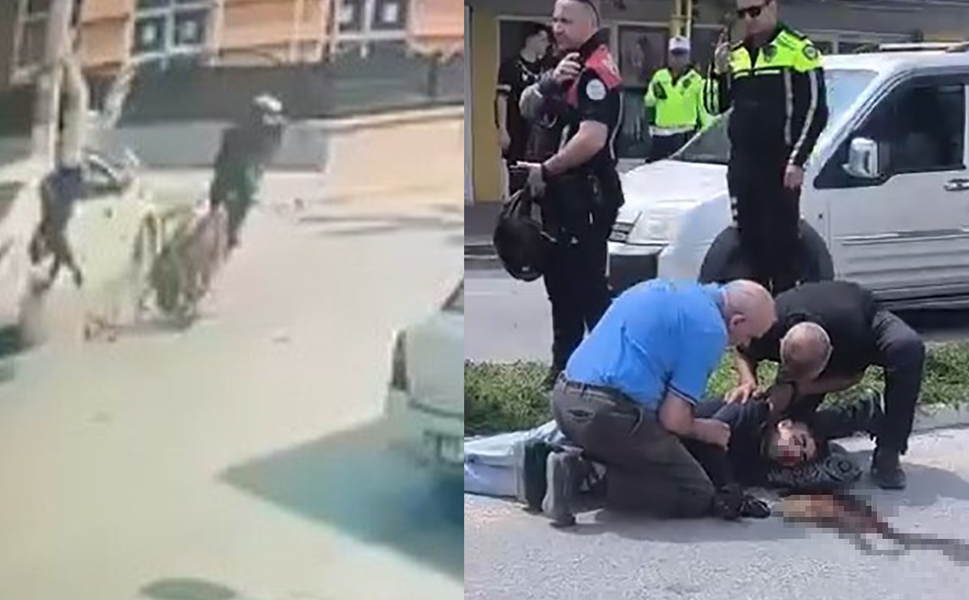 Otomobil ile motosiklet çarpıştı, 1 kişi yaralandı: O anlar kamerada