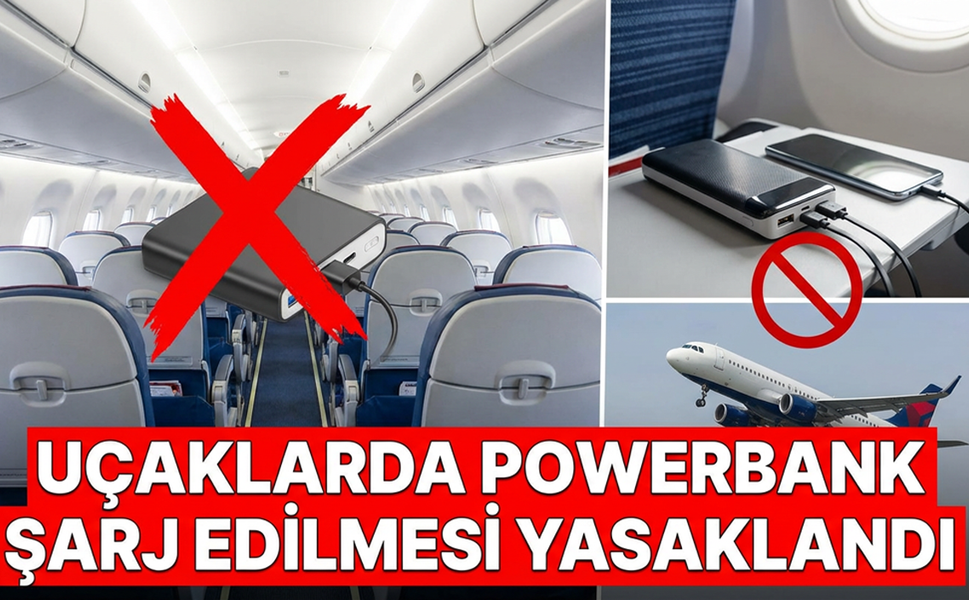 Uçaklarda powerbank şarj edilmesi yasaklandı