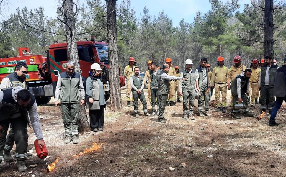 Mersin'de orman yangınlarına karşı tatbikat yapıldı