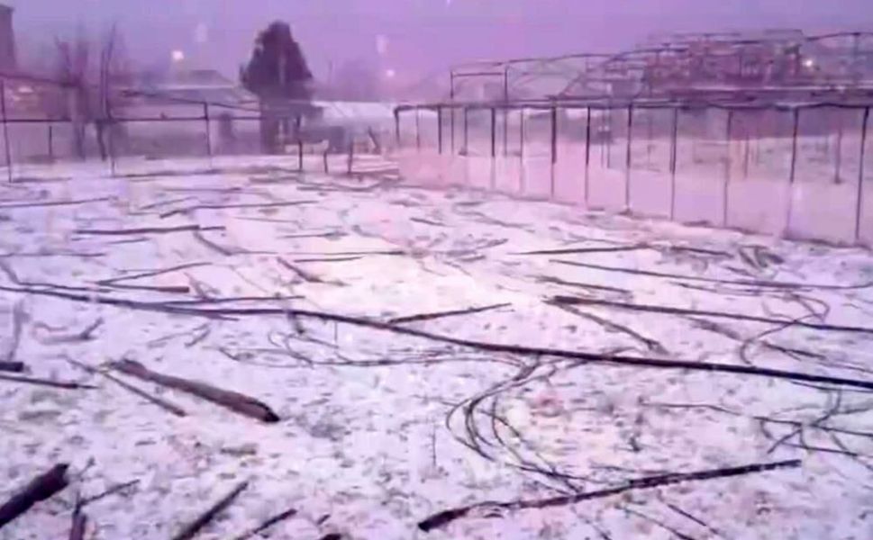 Mersin'de dolu yağışı etkili oldu