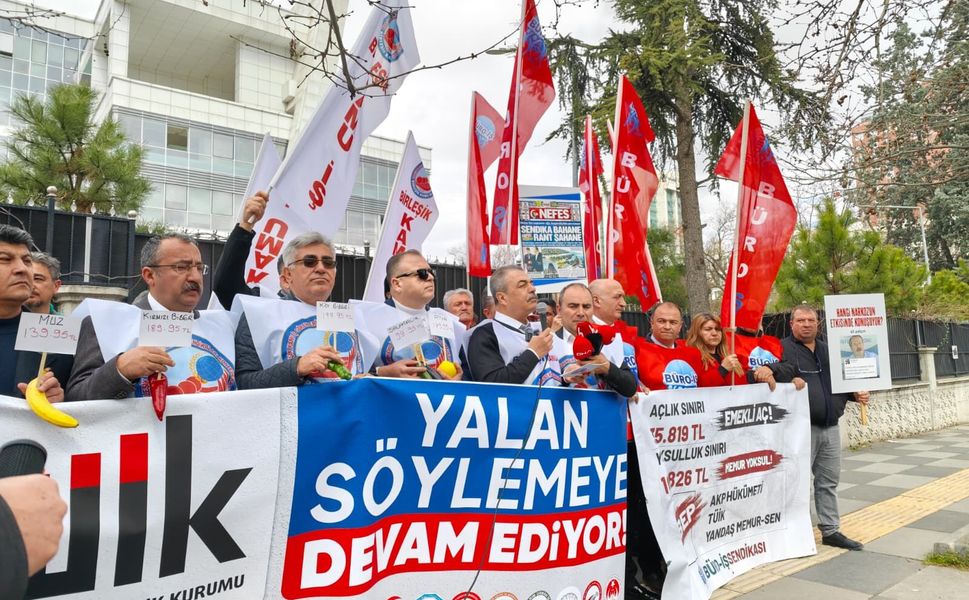 Birleşik Kamu-İş'ten TÜİK önünde protesto