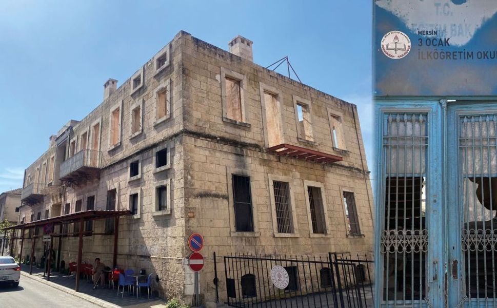 Tarihi okul çürümeye terk edildi