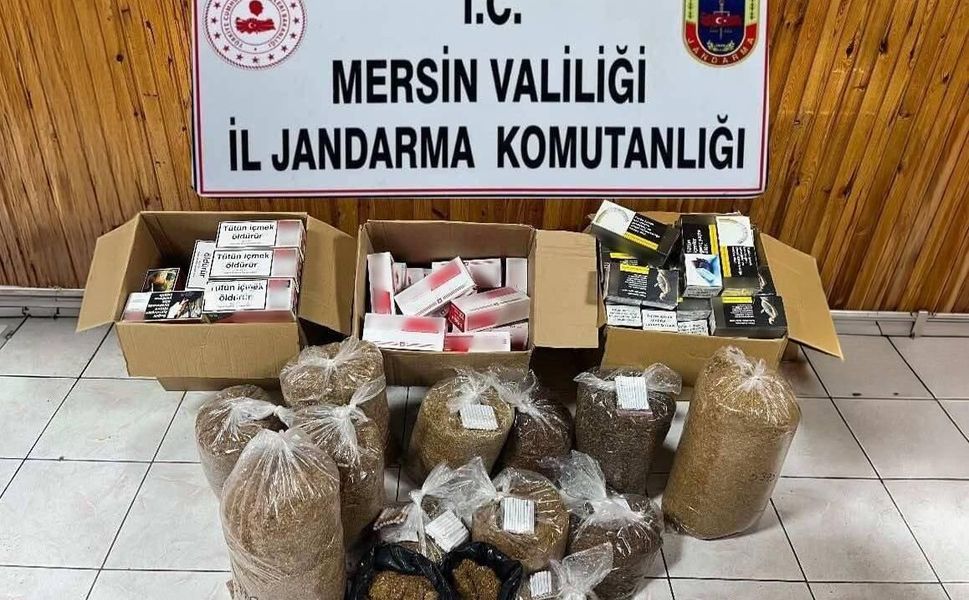 Gülnar'da kaçak tütün operasyonunda 2 şüpheli yakalandı
