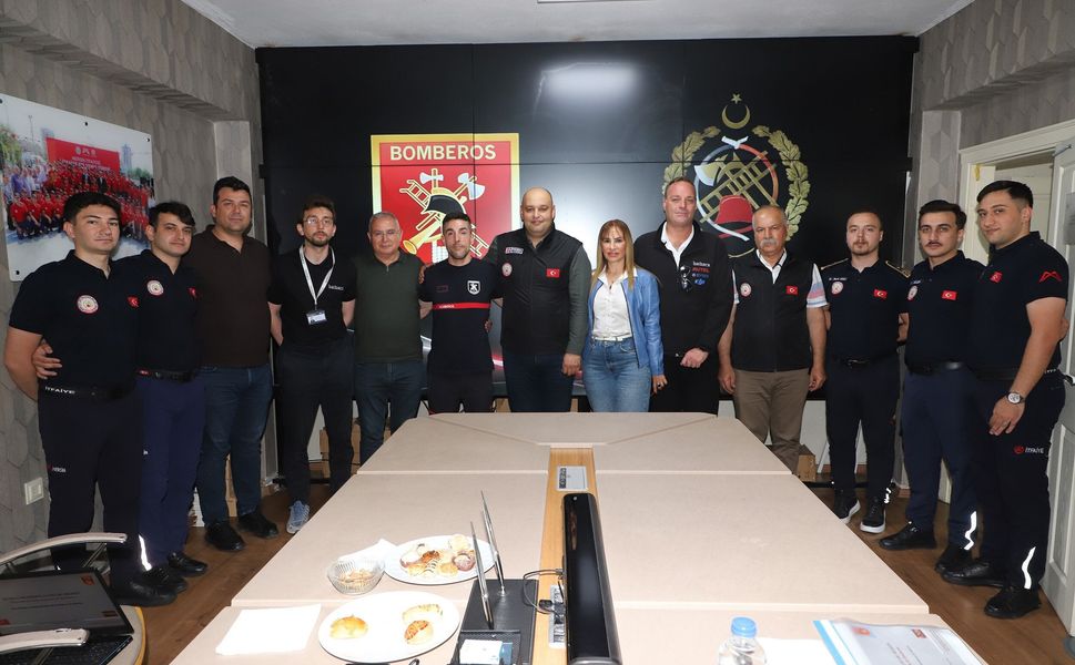 Mersin itfaiyesinin AKOM sistemi İspanyol heyeti etkiledi