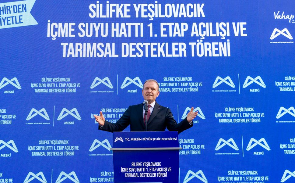 Başkan Seçer ve Meral Seçer, ‘Silifke Yeşilovacık İçme Suyu 1. Etap Açılışı ve Tarımsal Destekler Töreni’ne katıldı