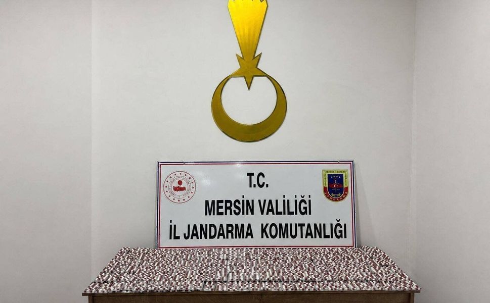 Mersin'de 7 bin 256 sentetik hap ele geçirildi