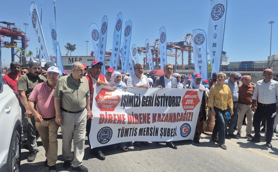 Direnişin 209. gününde işçiler MİP’e yürüdü