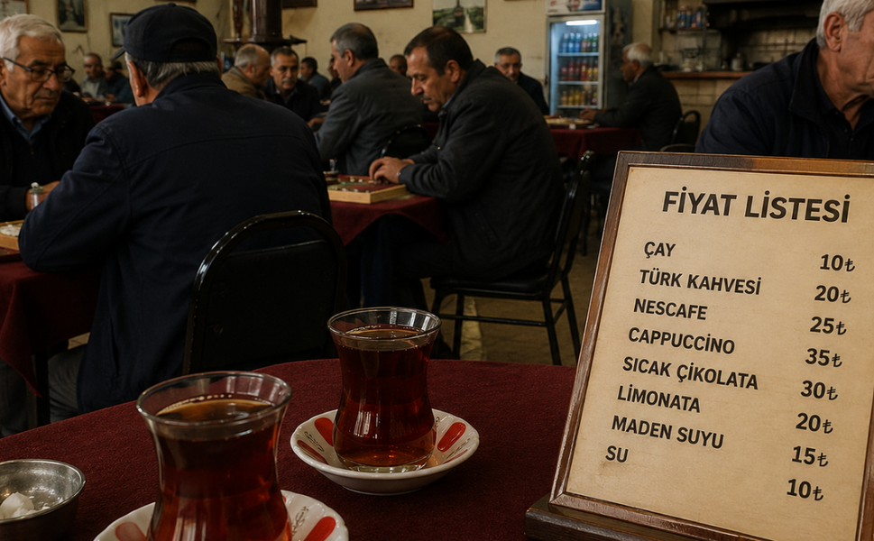 Mersin’de kahvehanelerde içecek fiyatları semtten semte değişiyor