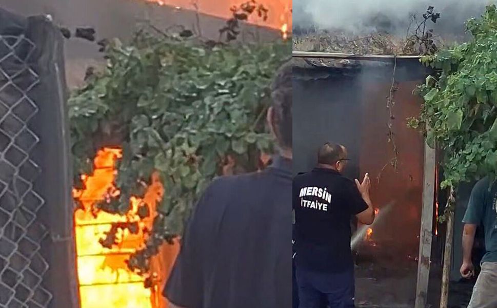 Mersin'de ailesiyle tartışıp, evini yakan şüpheli gözaltında