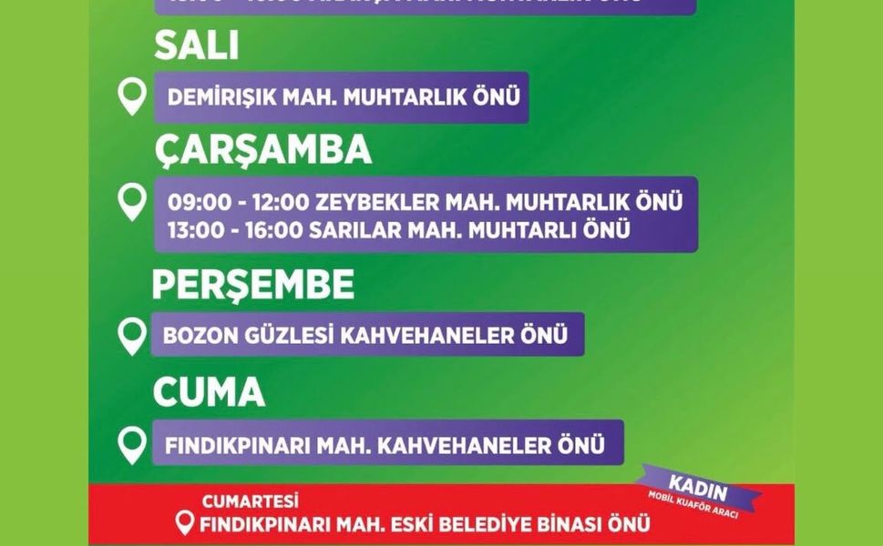 Mezitli’de mobil kuaför hizmeti sürüyor