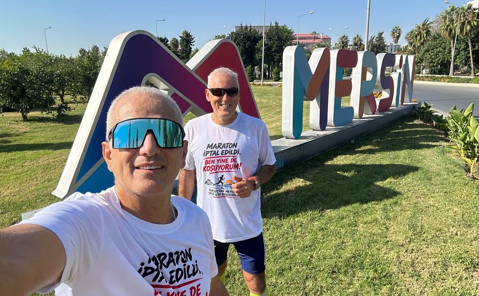 İptal edilen maratonun yerine 27 kilometre koştular